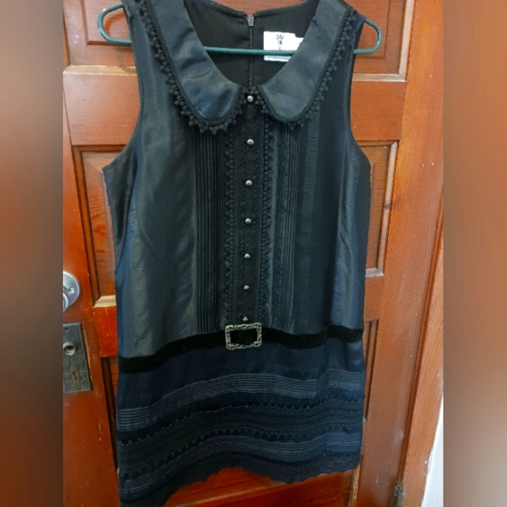 Anna Sui Black Drop-Waist Dress